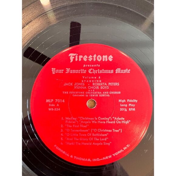 Firestone Presents Your Favorite Christmas Music Vinyl Jack Jones Record Album - Picture 3 of 4